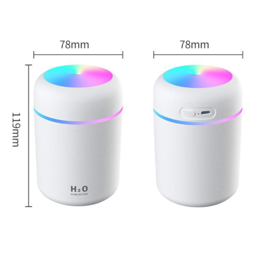 Humidificador de aire portátil con difusor de aceites esenciales para coche y hogar.